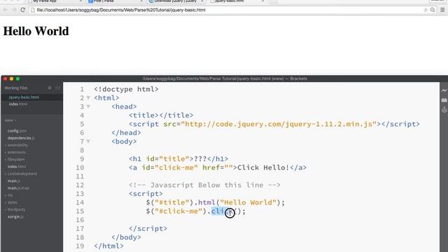 2 JQuery Basic Click Event смотреть онлайн