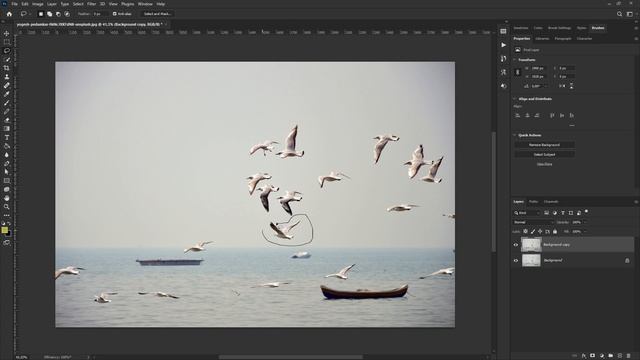 Как удалить объект с фото в Photocshop смотреть онлайн