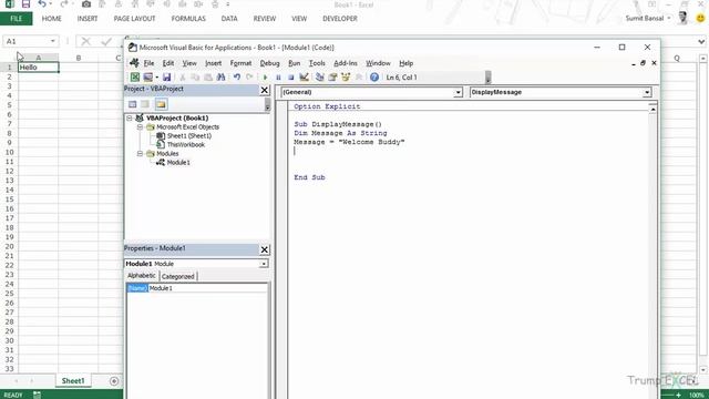 Free Excel VBA Course #13 - Using Message Box in Excel VBA смотреть онлайн