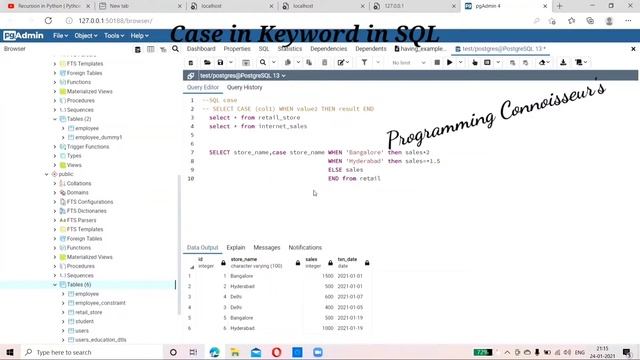 Case keyword in SQL смотреть онлайн