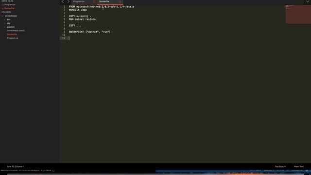 Hello world C# program in docker смотреть онлайн