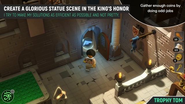 LEGO Bricktales - Create A Glorious Statue Scene In The King’s Honor - Medieval Puzzle #9 Solution