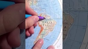 Как определять координаты на физической карте мира.