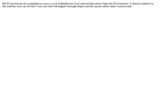 Webmasters: How to redirect IP to domain? смотреть онлайн
