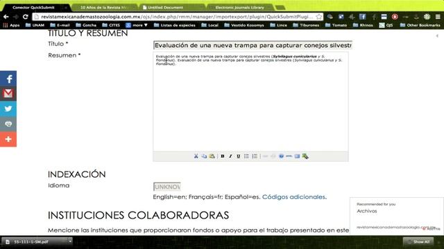 Quicksubmit Open Journal System смотреть онлайн