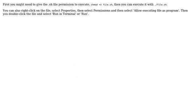 Ubuntu: I've downloaded a .sh file - how do I install this? смотреть онлайн