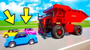 САМАЯ ДИКАЯ ПОГОНЯ! ГРУЗОВИК МОНСТР ПРОТИВ ТОЛПЫ МЕЛКИХ ТАЧЕК! КОШКИ МЫШКИ В БРИК РИГС (Brick Rigs)