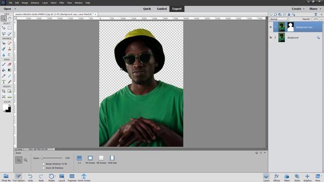 How to Remove Green Screen Background from Photo in Photoshop Elements смотреть онлайн
