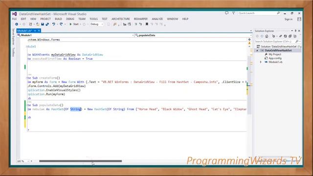VB.NET S1E4 : DataGridView - Fill From a HashSet смотреть онлайн