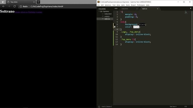 Верхнее меню на сайт | CSS HTML смотреть онлайн