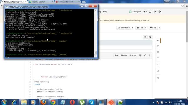 Git Tutorials 7--Branching Cont. and Merging смотреть онлайн