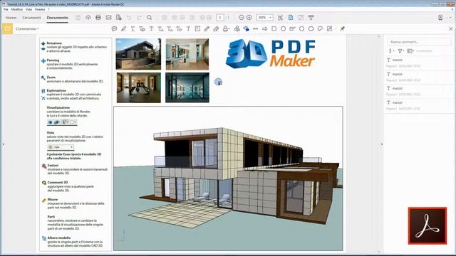 Tutorial 3D PDF Maker - 18. Link al sito, file audio e file video смотреть онлайн