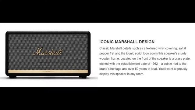 MARSHALL STANMORE II BT смотреть онлайн
