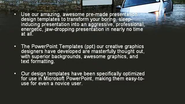 Road Flooding PowerPoint Template by PoweredTemplate.com смотреть онлайн