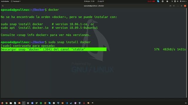 Docker en GNU/Linux Ubuntu 19.04 смотреть онлайн
