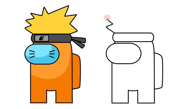 How to draw Among Us Naruto - Как нарисовать Амонгс Ас Наруто смотреть онлайн
