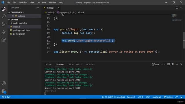 JavaScript Full Stack Developer COURSE: Processing POST Request with Body Parser смотреть онлайн