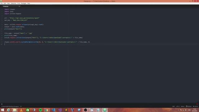 Daily Astronomy Picture as Desktop Wallpaper using Python смотреть онлайн
