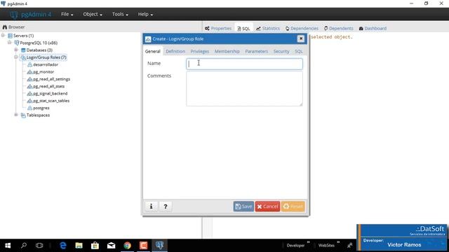 .:. Creación de Usuario en PostgreSQL .:. смотреть онлайн