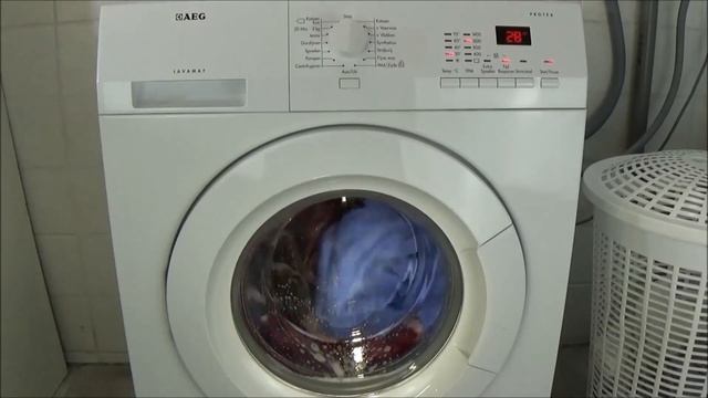 Synthetics time save 30 degrees AEG Lavamat Protex L72475FL washing machine test example movie #241 смотреть онлайн