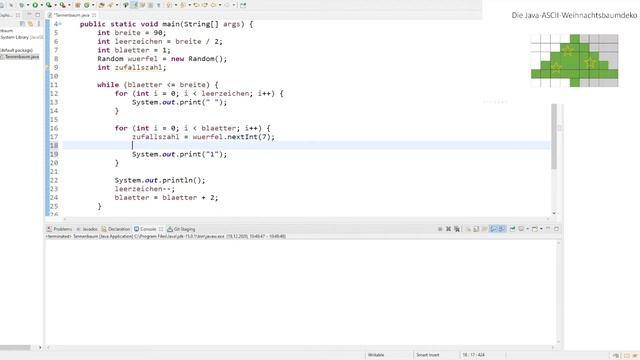 Deko für den Java-ASCII-Weinachtsbaum смотреть онлайн