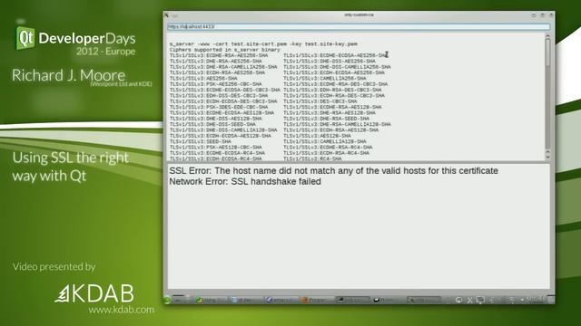 QtDD12 - Using SSL the right way with Qt - Richard J. Moore смотреть онлайн