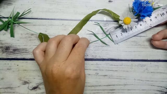 МК Венок с цветами из фоамирана/ Васильки и ромашки своими руками/ DIY Handmade смотреть онлайн