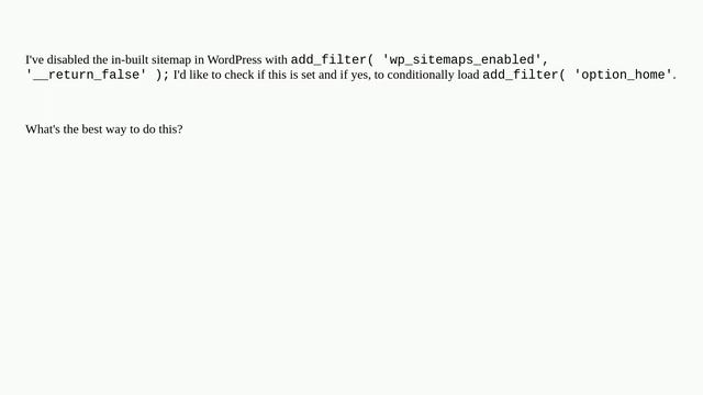 Wordpress: How can I conditionally add the filter option_home? смотреть онлайн