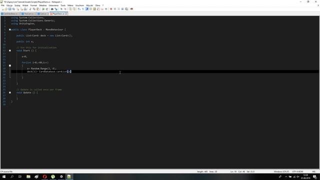 Unity Card Game: Creating Simple Deck (Code) C# #06 смотреть онлайн