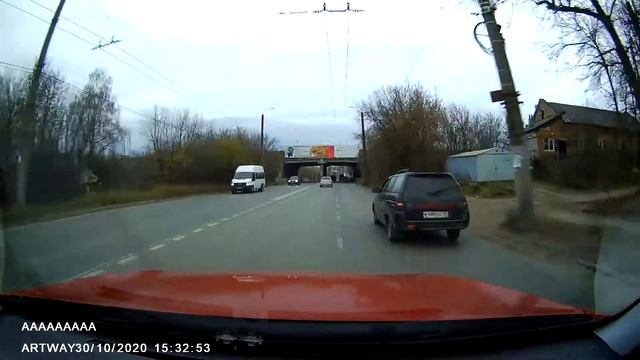 Видео с регистратора Artway AV-397, пасмурно смотреть онлайн