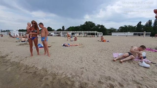 Анапа Погода - ТОЛПЫ ЛЮДЕЙ - центральный ПЛЯЖ смотреть онлайн