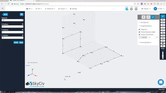 Grids, Snapping and Drawing on SkyCiv Structural 3D смотреть онлайн
