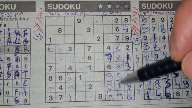 (#7242) Sunday. ? Two Stars Sudoku Puzzle. Bonus Extra Edition. 10-08-2023 Extra Part 2 Of 3