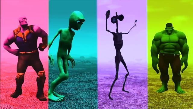 ALL COLOR DANCE CHALLENGE DAME TU COSITA VS HULK VS PATILA VS ALL - Alien Green dance challenge.mp4 смотреть онлайн