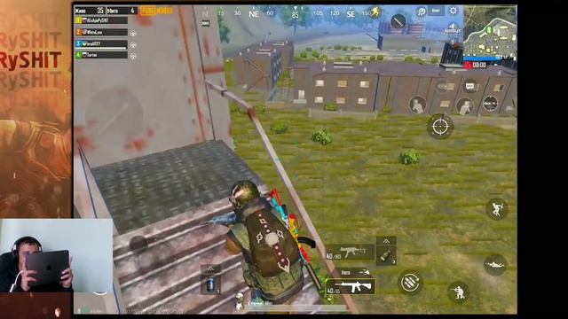 Катаем полной тимой)) я на телефоне((( PUBG MOBILE ApaPySHIT!!) стрим с вэбкой;) смотреть онлайн