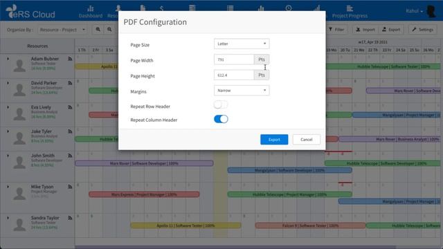 Export Scheduling Chart to PDF смотреть онлайн