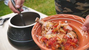 Чахохбили по-новому в афганском казане.