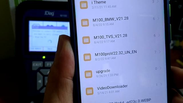JDiag M100 Update using mobile phone смотреть онлайн