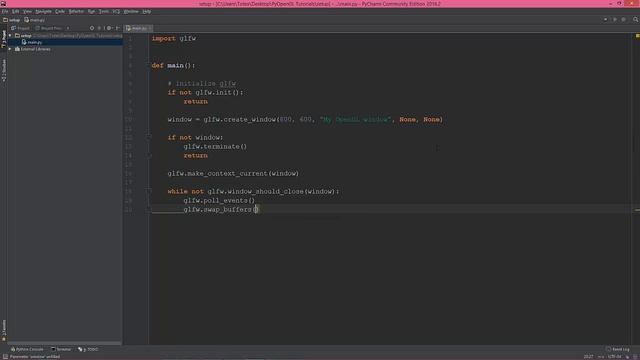 Modern OpenGL programming in Python - part 02 - creating a GLFW window смотреть онлайн