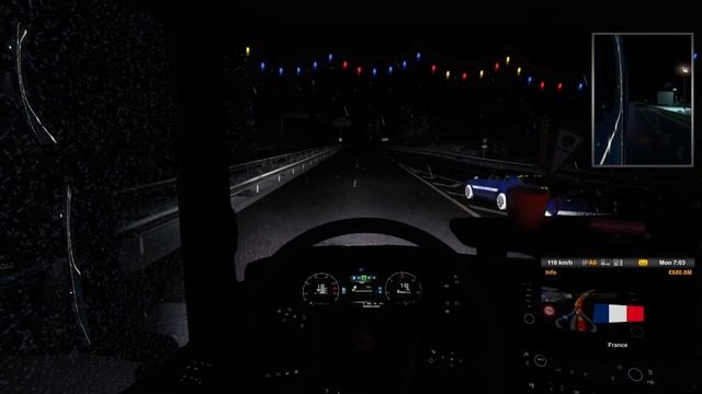 Driving in Frosty Winter from Mannheim ?? to Portsmouth ?? - Euro Truck Simulator 2 | ProMods . смотреть онлайн