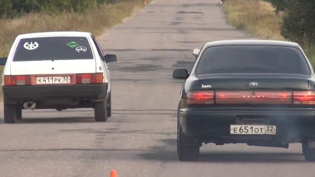 Заезд ВАЗ 2108 vs Toyota Camry смотреть онлайн
