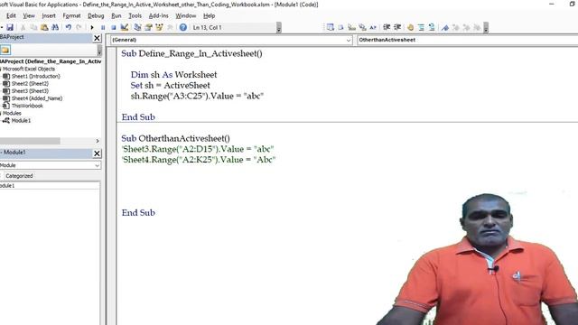 Excel VBA: How to Define the Range In Active Worksheet other Than Active sheet And Coding Workbook смотреть онлайн