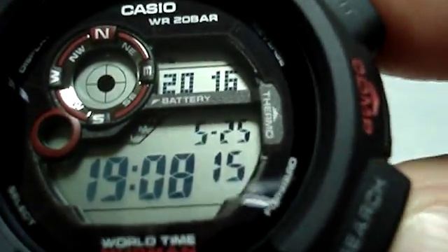 G-Shock G-9300-1ER MUDMAN настройка часов смотреть онлайн