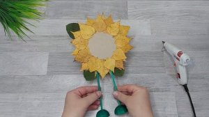 ОСЕННИЕ ПОДЕЛКИ своими руками.ПОДЕЛКИ из ПРИРОДНОГО МАТЕРИАЛА.ПОДСОЛНУХ. SUNFLOWER CRAFTS. DIY.