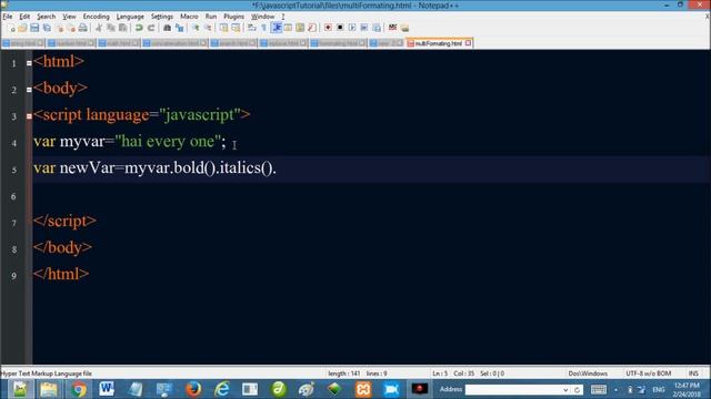 Javascript tutorial course -15- how to applying multiple formatting functions to a string смотреть онлайн