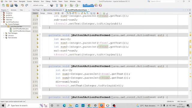 Java Swing application development video by 2nd Semester Student NARESH B G of 2021 batch. смотреть онлайн