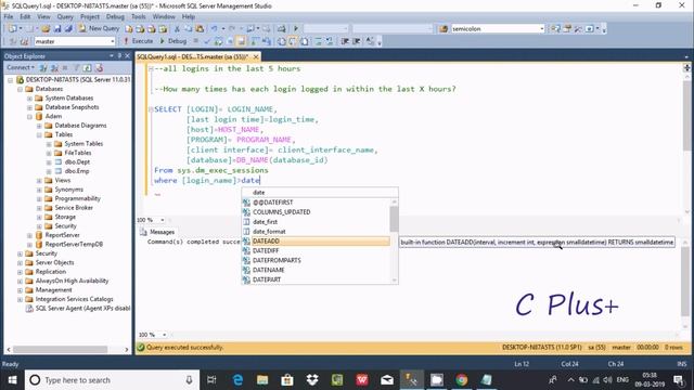 Find All Logins in Last 5 Hours in Sql Server смотреть онлайн