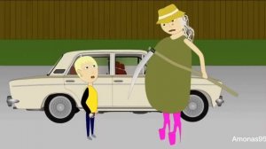 Бабка Алка едет на дачу с внуком