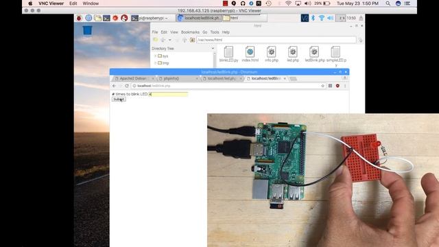 Blinking an LED using Web Page controls with your Raspberry Pi смотреть онлайн
