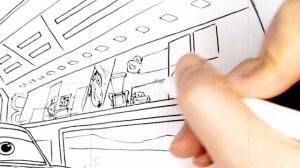 LIGHTNING McQUEEN Inside The Trailer Truck Mack Hauler . CARS Drawing Coloring Pages | Tim Tim TV